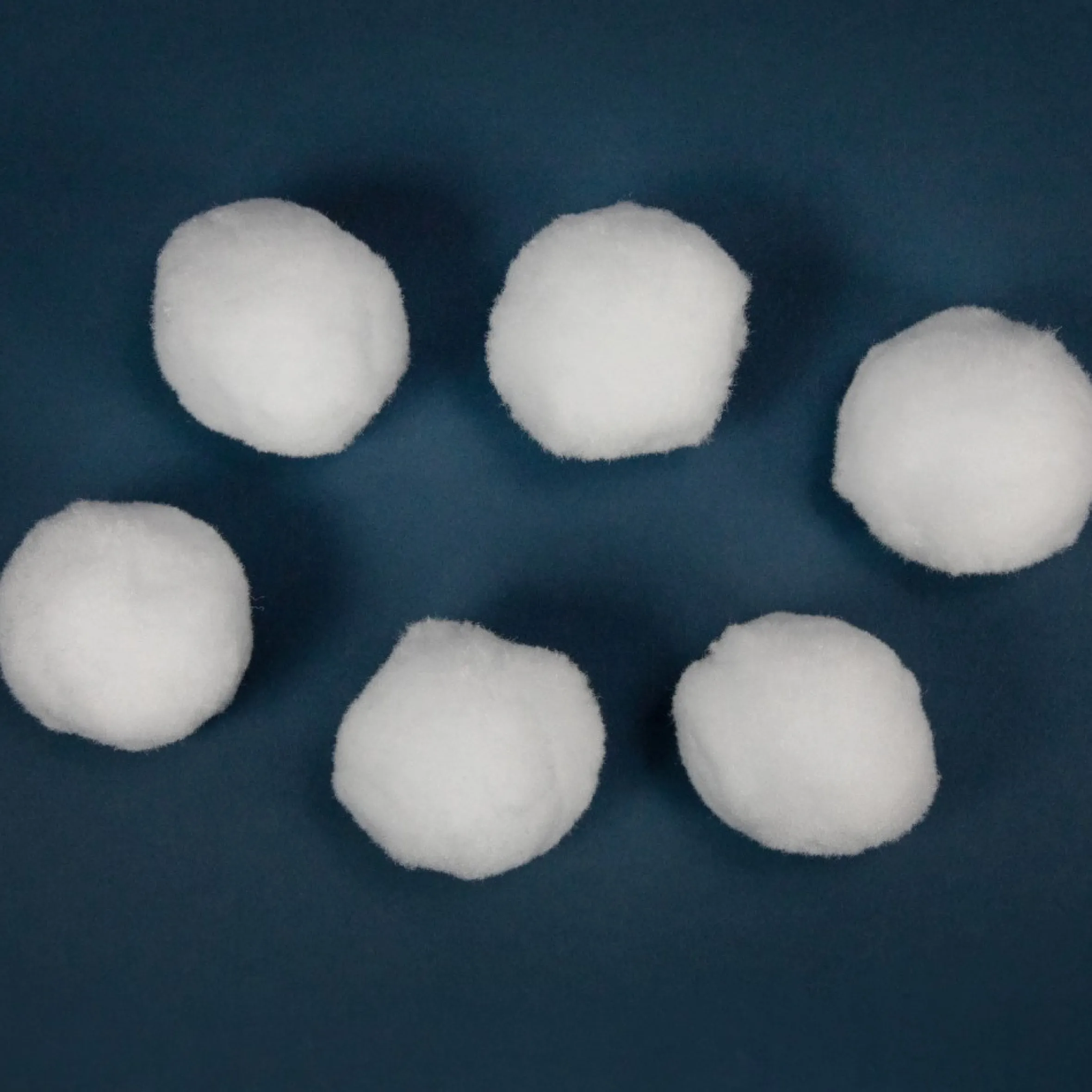 Set Of 6 Plush Faux Christmas Snow Balls