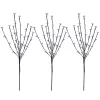 Set Of 3 Pre-Lit Cherry Blossom Artificial Tree Branches, 72 Pure White Led Lights