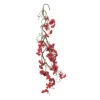 Set Of 3 Red And Brown Berry Twig Artificial Christmas Garlands 2.75' X 9"