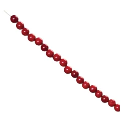 Set Of 2 Red Cranberry String Christmas Garlands 6' X 0.5"