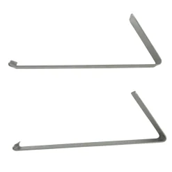 Set Of 2 Silver Outdoor Wreath Siding Hooks 4.25
