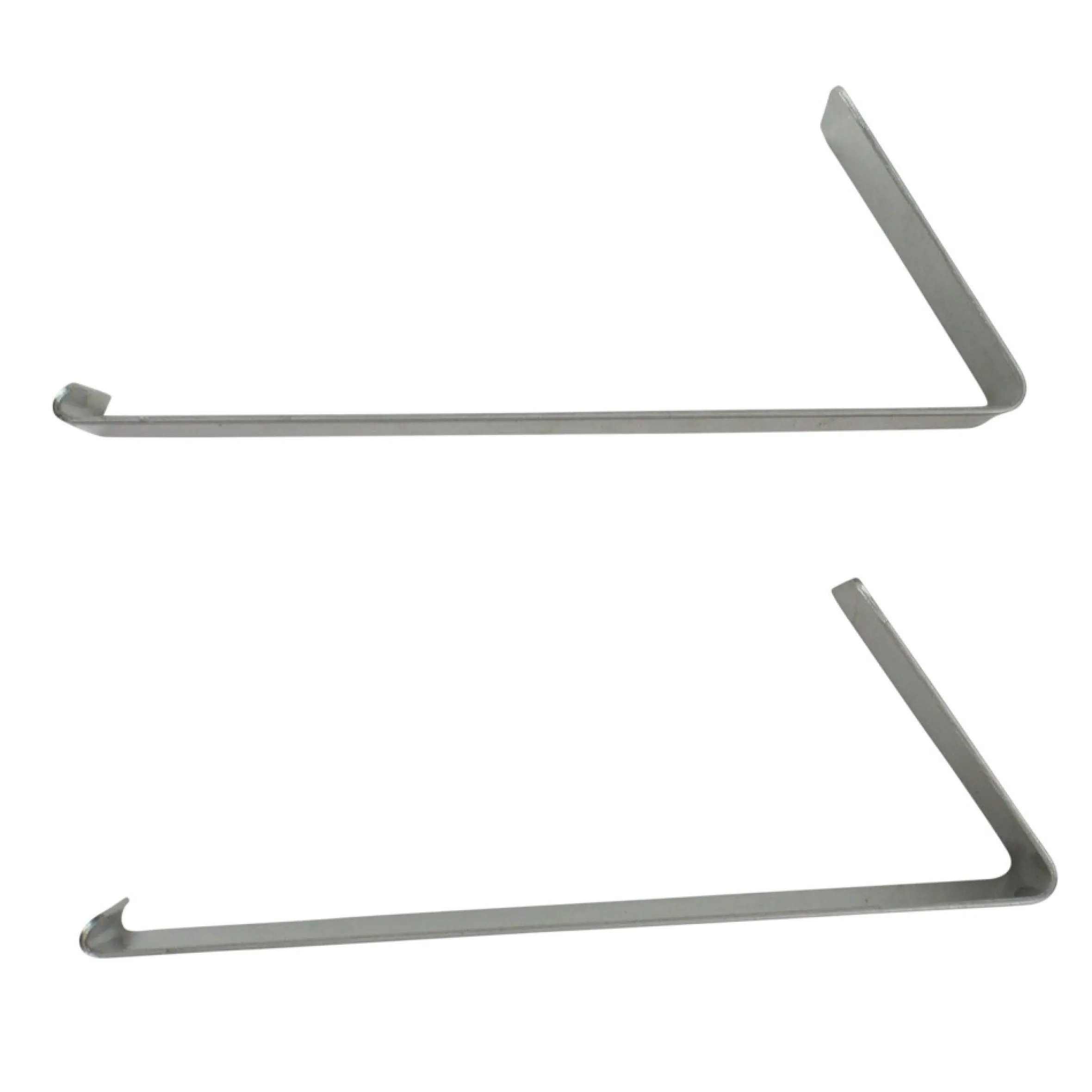 Set Of 2 Silver Outdoor Wreath Siding Hooks 4.25"