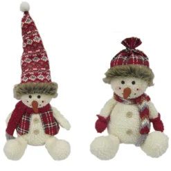 Set Of 2 Snow Buds Christmas Plush Figurines 20"