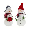 Set Of 4 Snowman With Plaid Scarf Christmas Plush Figures 11"