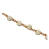 Set Of 2 White And Beige Beaded String Christmas Garlands 5.5' X 1.25"