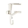 Set Of 2 White Christmas Mantle Garland And Stocking Hanger 6.50"