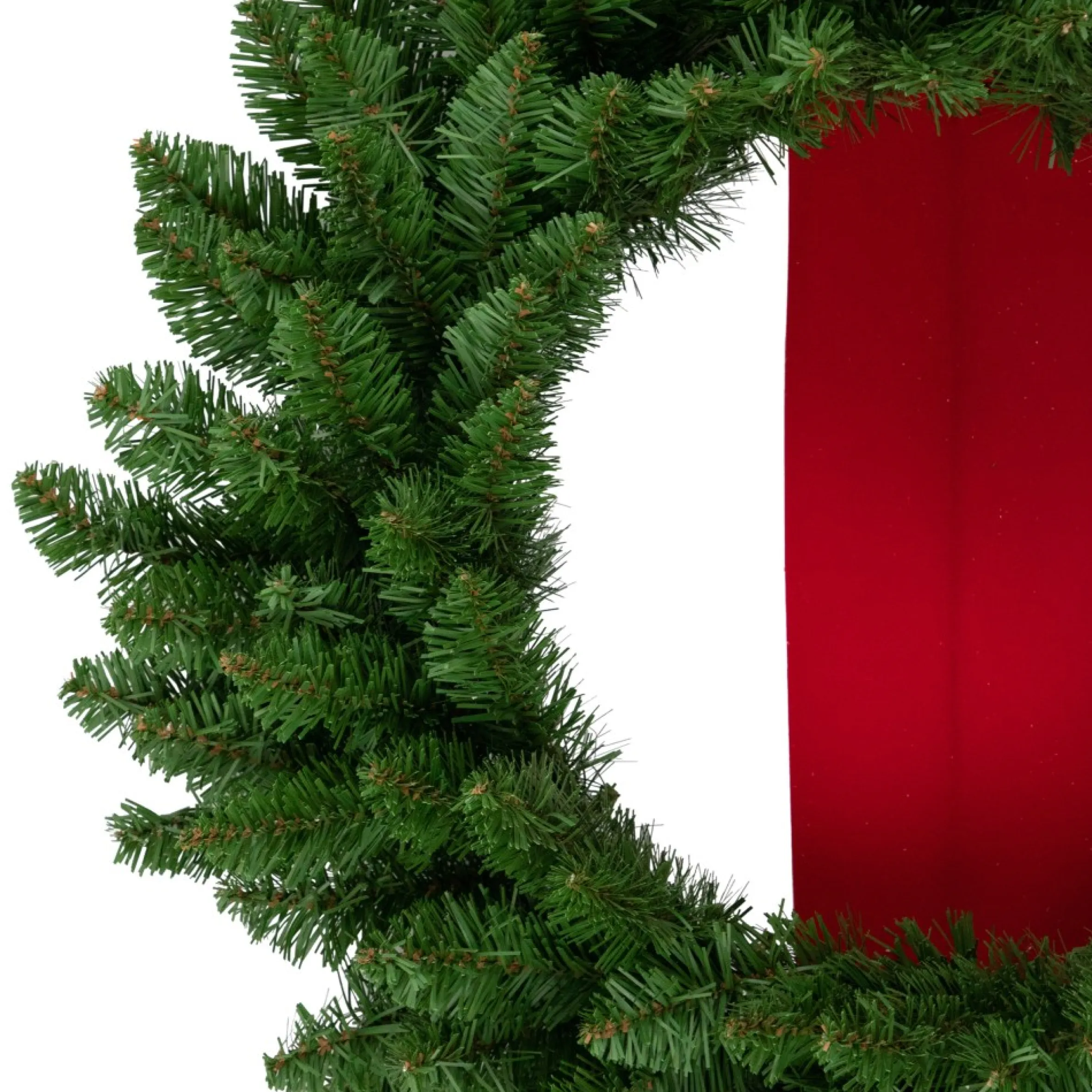 Set Of 3 Wreaths On Red Ribbon Hanging Christmas Decoration, 6.5'