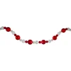 6' Shatterproof Ball 3-Finish Red And White Christmas Garland