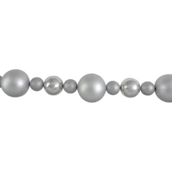 6' Shatterproof Ball 3-Finish Silver Splendor Christmas Garland