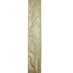 Shimmering Gold Metallic Ribbed Wired Craft Ribbon 2.5" X 10 Yards