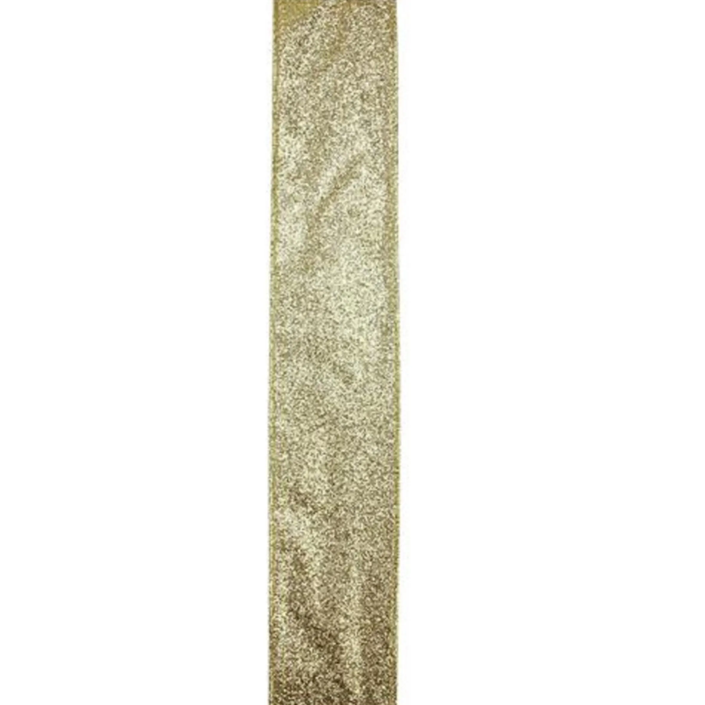 Shimmering Metallic Gold Ribbed Wired Craft Ribbon 2.5" X 10 Yards