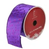 Shimmering Purple Tree Wired Christmas Craft Ribbon 2.5" X 10 Yards