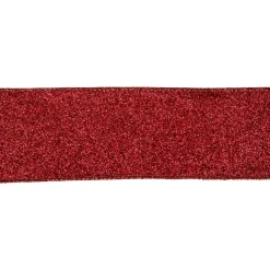 Shimmering Red Solid Christmas Wired Craft Ribbon 2.5" X 16 Yards