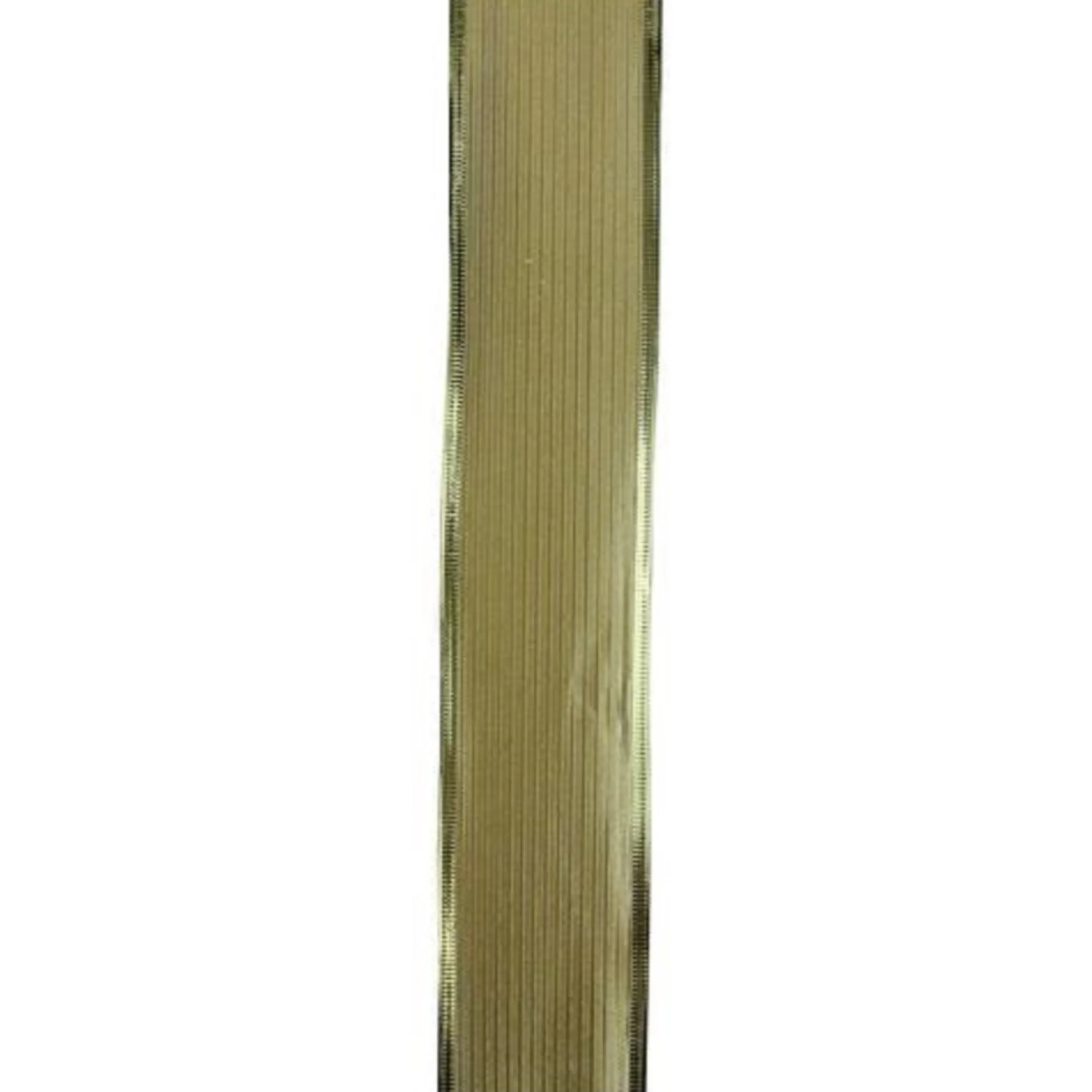 Shimmery Gold Horizontal Striped Christmas Wired Craft Ribbon 2.5" X 10 Yards