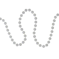15' Shiny Clear Iridescent Beaded Christmas Garland