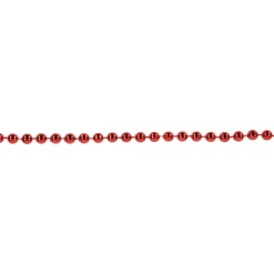 15' Shiny Crimson Red Beaded Christmas Garland - Unlit