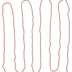 15' Shiny Crimson Red Beaded Christmas Garland - Unlit