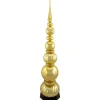 54" Shiny Gold And Glittered Topiary Finial Tower Commercial Christmas Decoration