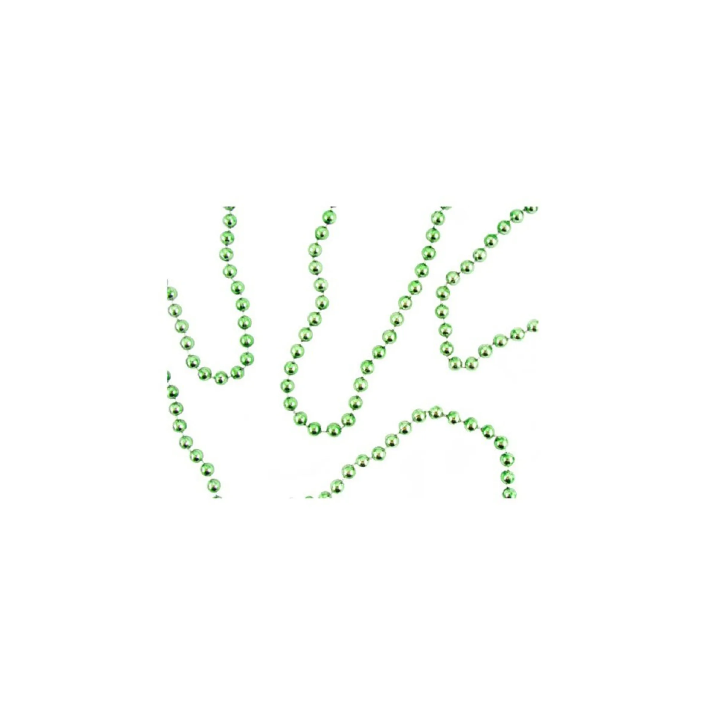 Shiny Metallic Lime Green Beaded Christmas Garland 15' X 6.25Mm