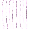 15' Shiny Pink Beaded Christmas Garland, Unlit