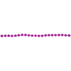 15' Shiny Pink Beaded Christmas Garland, Unlit