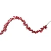 5' Shiny Red Berries Artificial Twig Christmas Garland - Unlit