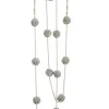 6' Silent Luxury Blue-Gray Twisted Pom Pom Christmas Garland - Unlit