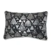 18.5" Silver And Black Trees Christmas Rectangular Throw Pillow