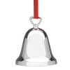 3.5" Silver And Red Metallic Christmas Decorative Bell