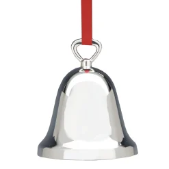 3.5" Silver And Red Metallic Christmas Decorative Bell