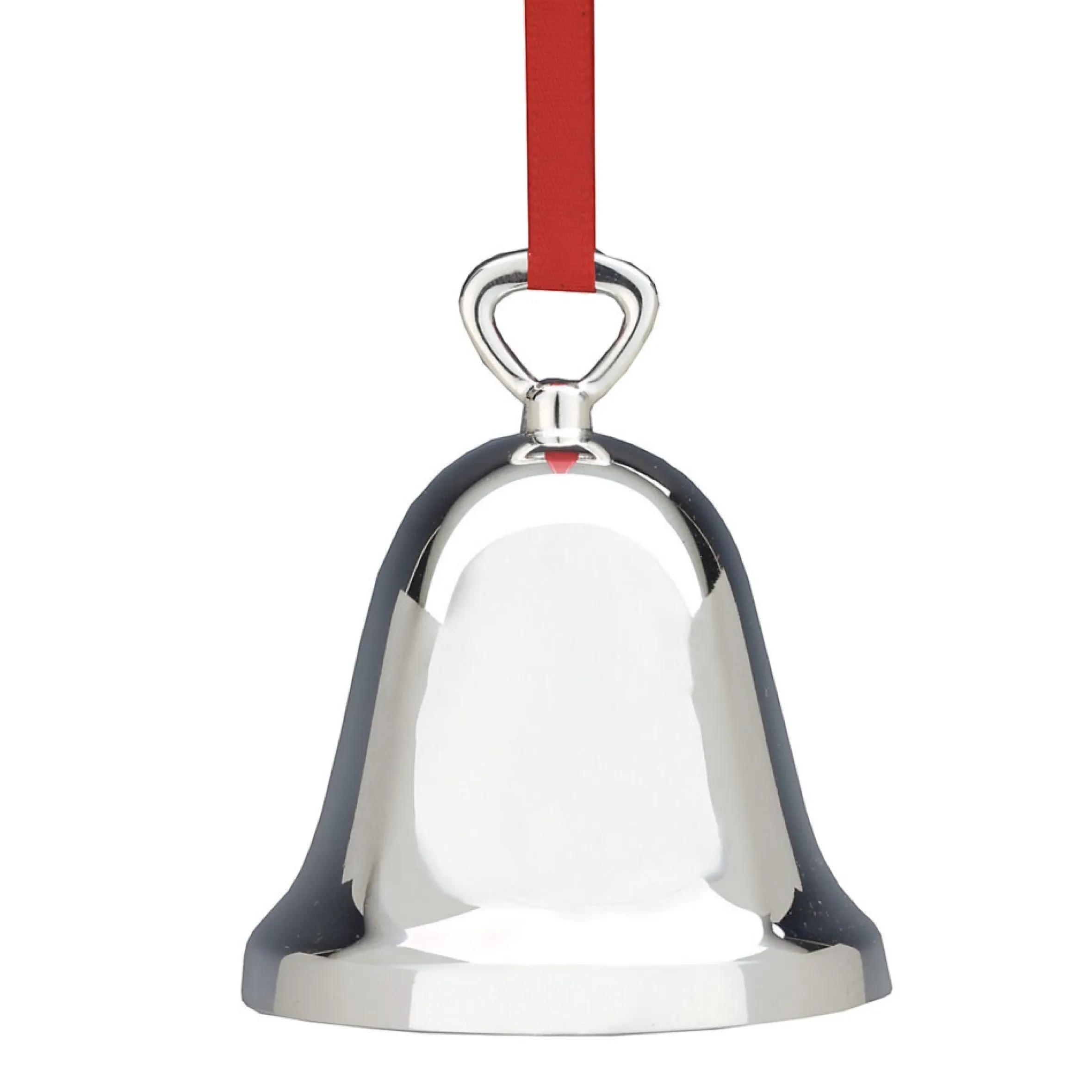 3.5" Silver And Red Metallic Christmas Decorative Bell