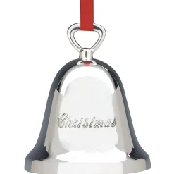 3.75" Silver And Red Metallic Christmas Decorative Bell