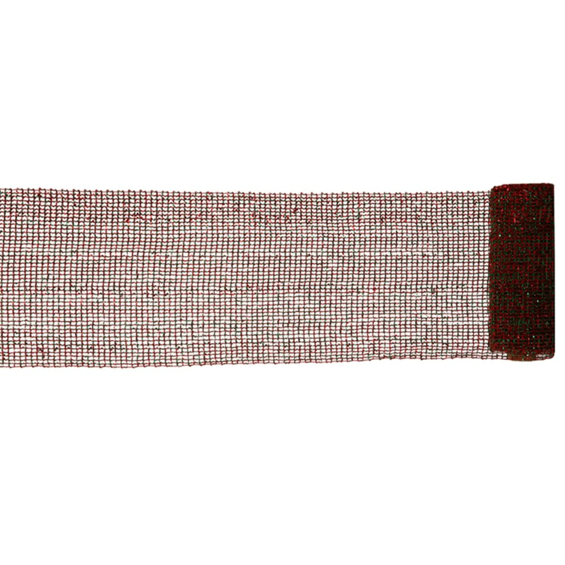 Silver And Red Sparkling Christmas Craft Ribbon 6" X 4 Yards