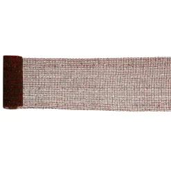 Silver And Red Sparkling Christmas Craft Ribbon 6" X 4 Yards
