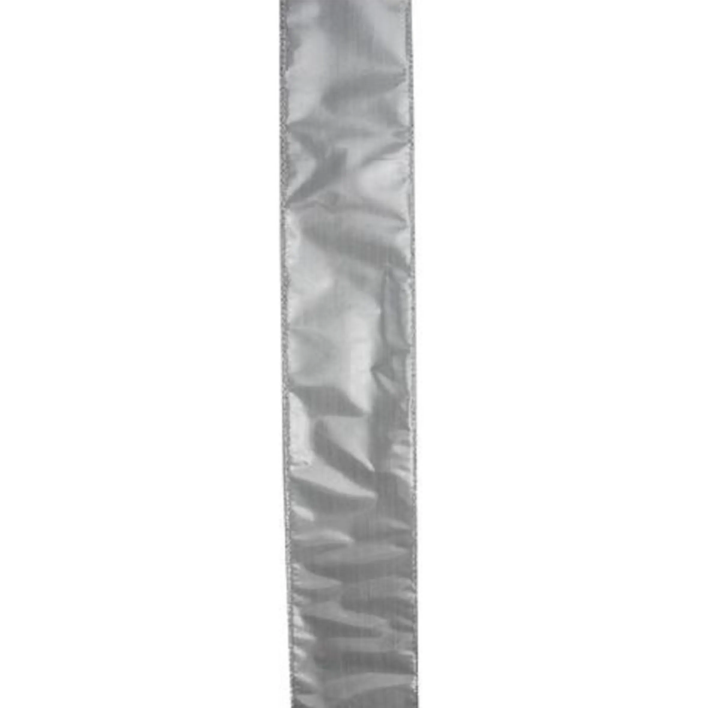 Silver Christmas Wired Craft Ribbon 2.5" X 10 Yards