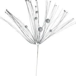 43" Silver Glittered Long Christmas Pick Decoration