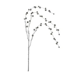 41" Silver Hanging Jingle Bell Artificial Christmas Spray