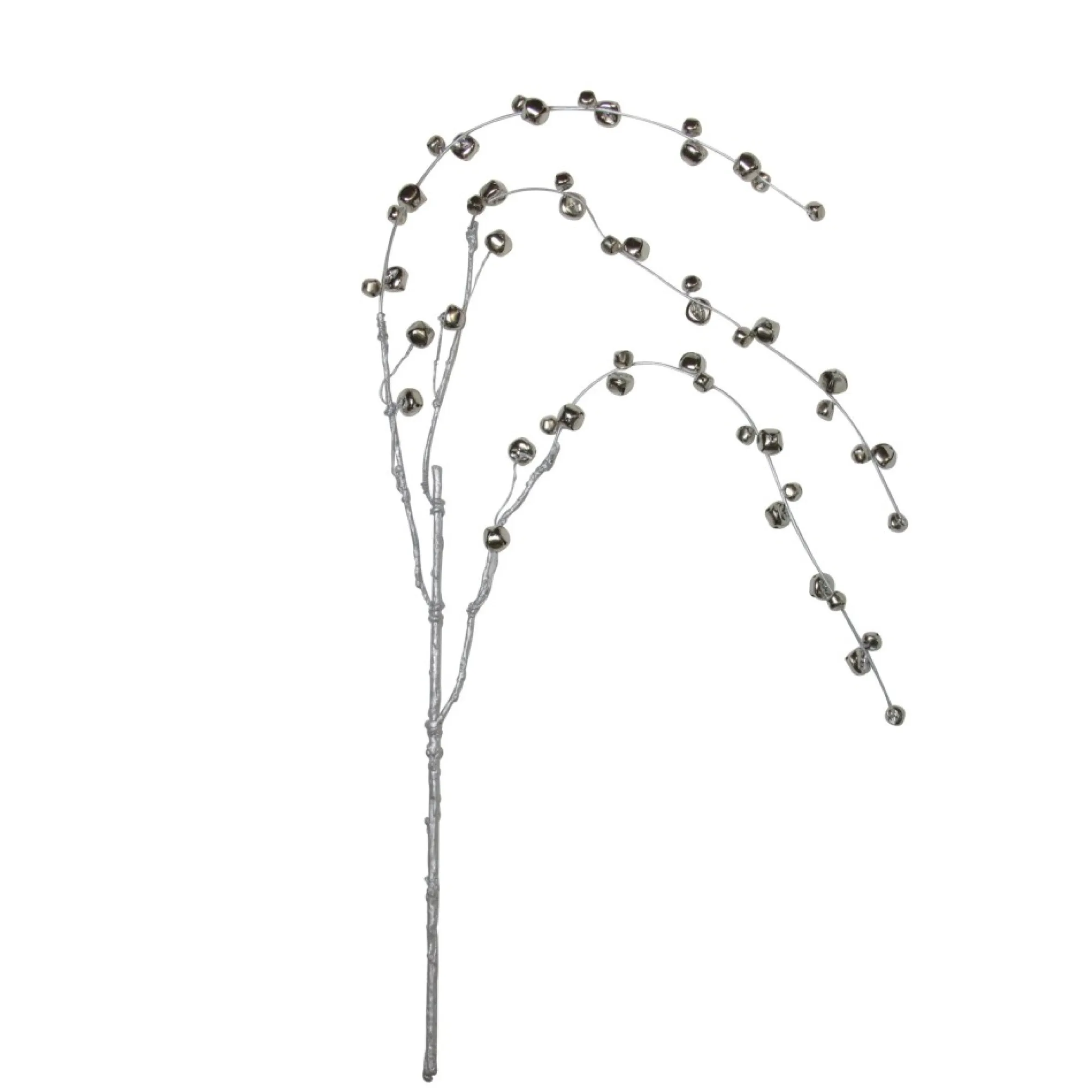 41" Silver Hanging Jingle Bell Artificial Christmas Spray