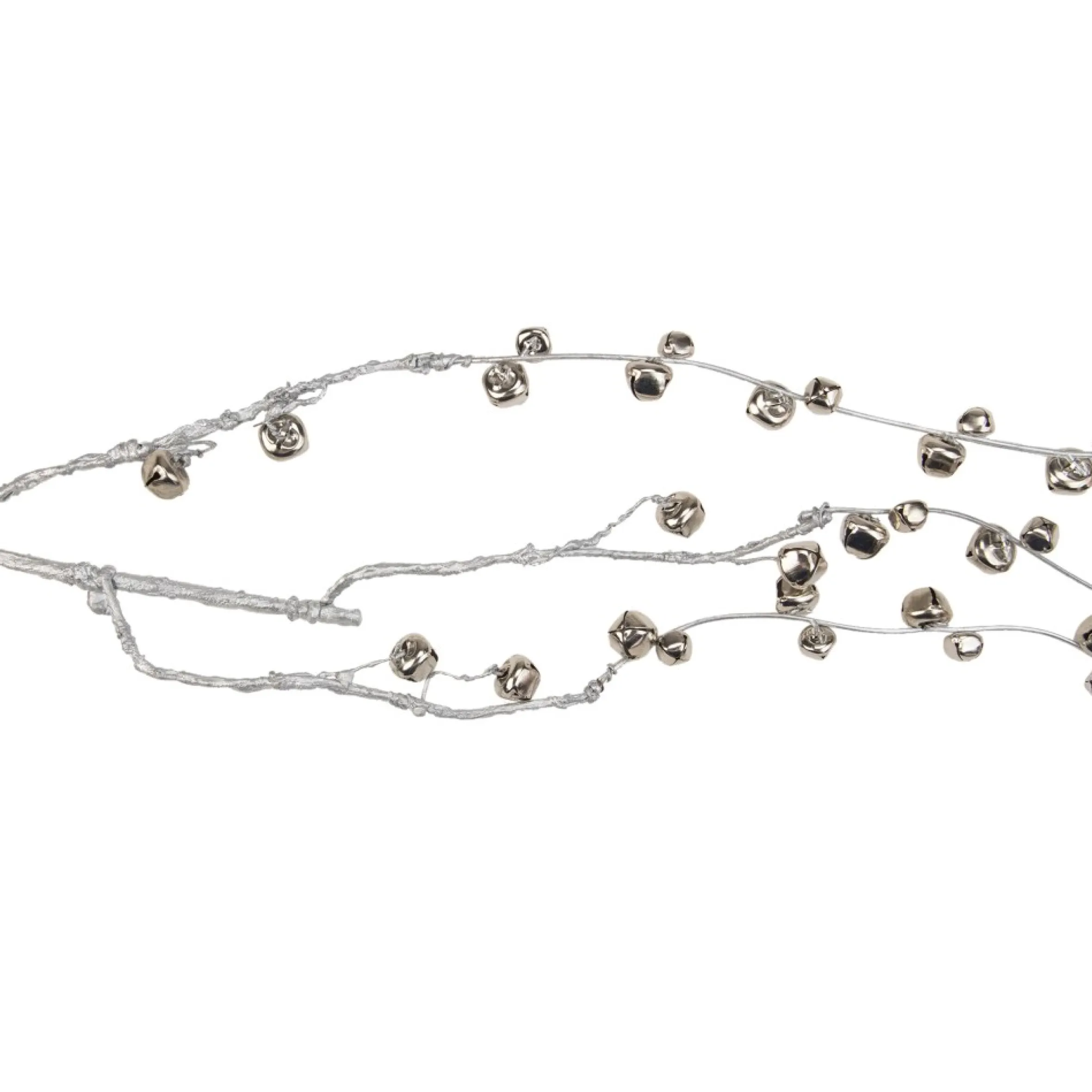 41" Silver Hanging Jingle Bell Artificial Christmas Spray