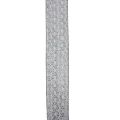 Silver Shimmering Swirl Christmas Wired Craft Ribbon 2.5" X 10 Yards