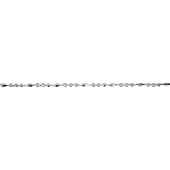 9' Silver Shiny And Matte Beaded Christmas Garland