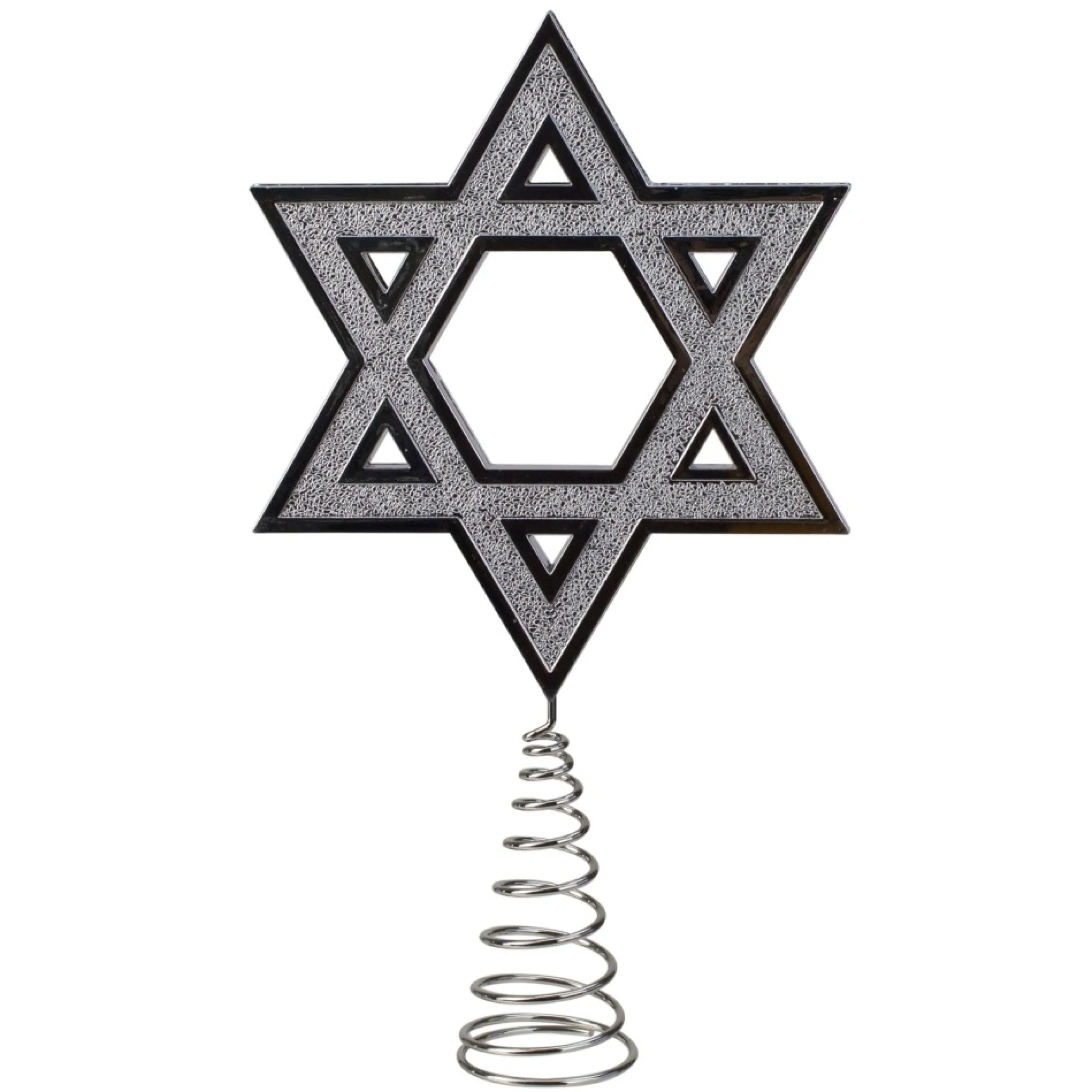 9.5" Silver Star Of David Hanukkah Holiday Tree Topper