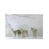 Small Fiber Optic Lighted Winter Woods With Deer Canvas Wall Art 12" X 11.75"