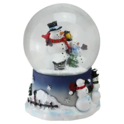 7" Snowman Family Musical Christmas Snow Globe