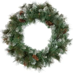 Snow Valley Pine Artificial Christmas Wreath, 24-Inch, Unlit