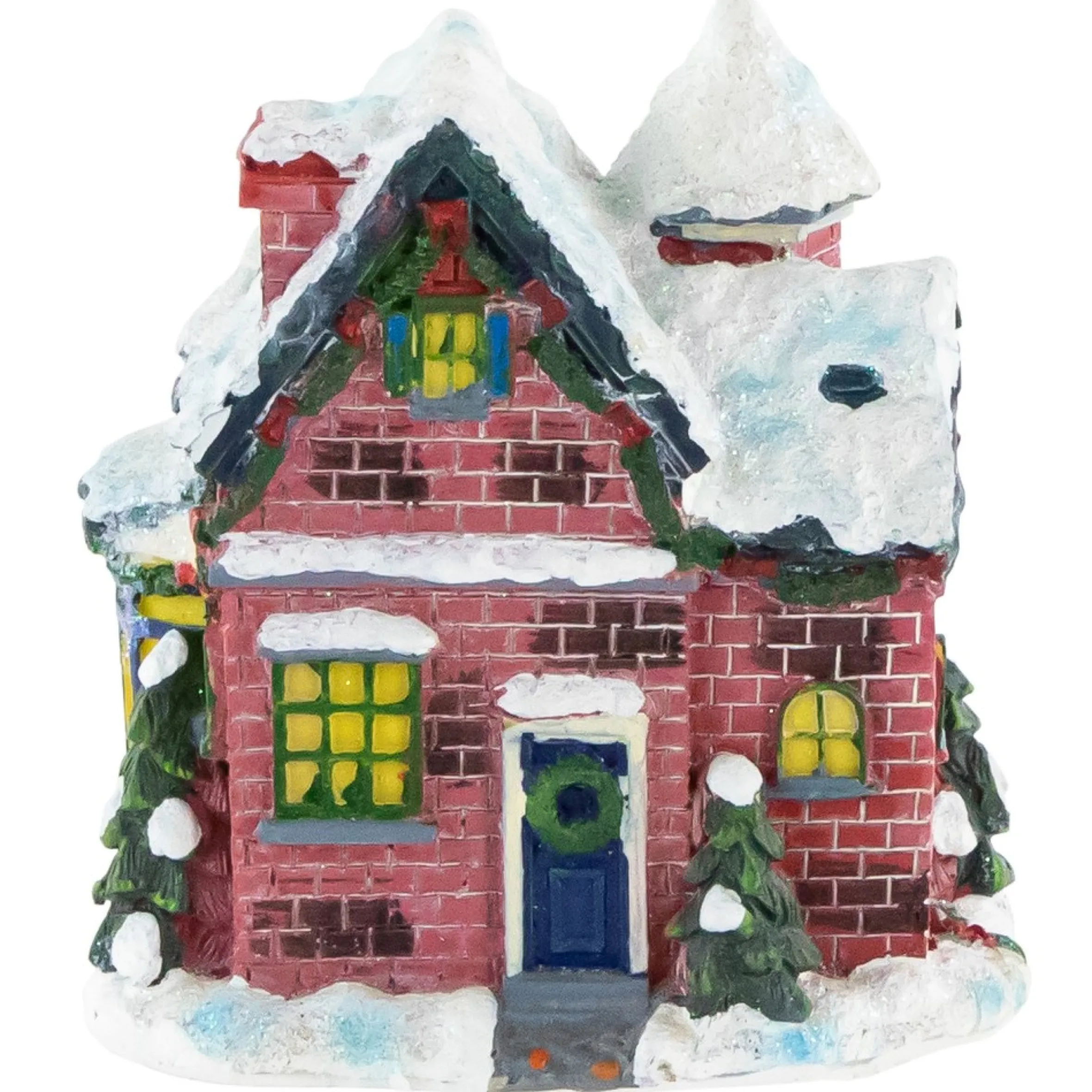 4" Snowy Diner Christmas Village Building Decoration