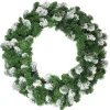 Snowy Flocked Colorado Pine Artificial Christmas Wreath, 30-Inch, Unlit
