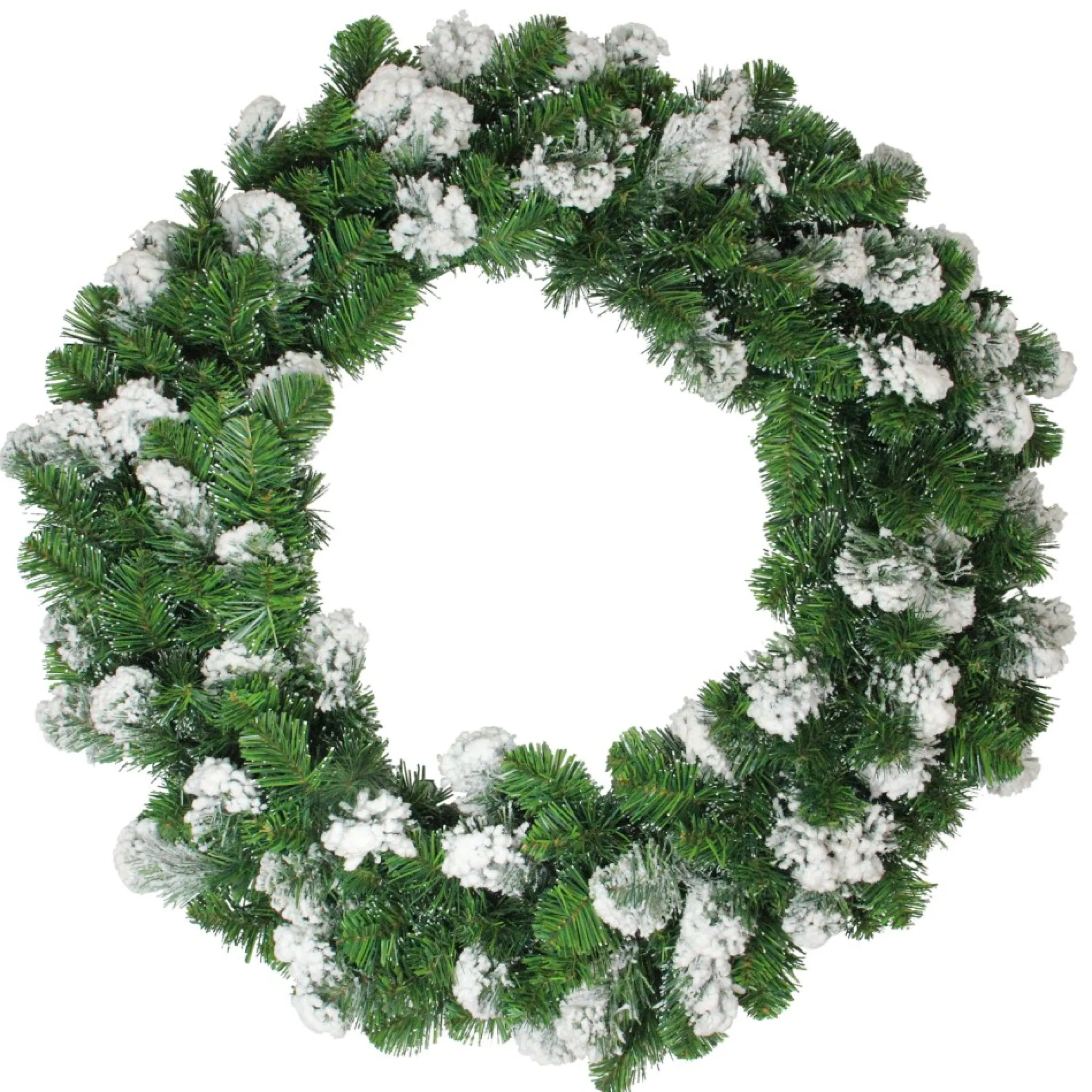 Snowy Flocked Colorado Pine Artificial Christmas Wreath, 30-Inch, Unlit