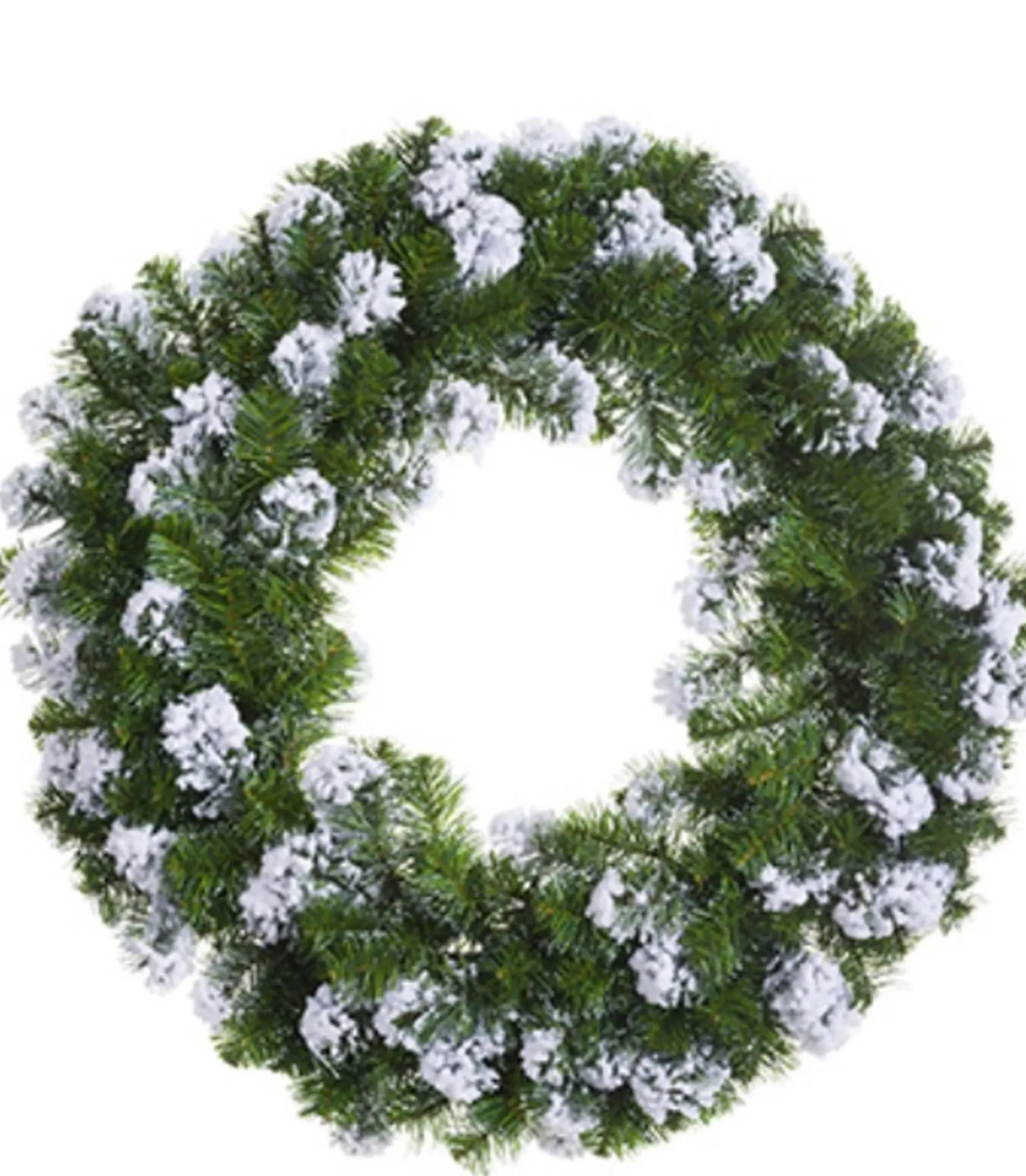 Snowy Flocked Colorado Pine Artificial Christmas Wreath, 30-Inch, Unlit