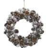 Snowy Pinecone Artificial Christmas Wreath, 17-Inch, Unlit